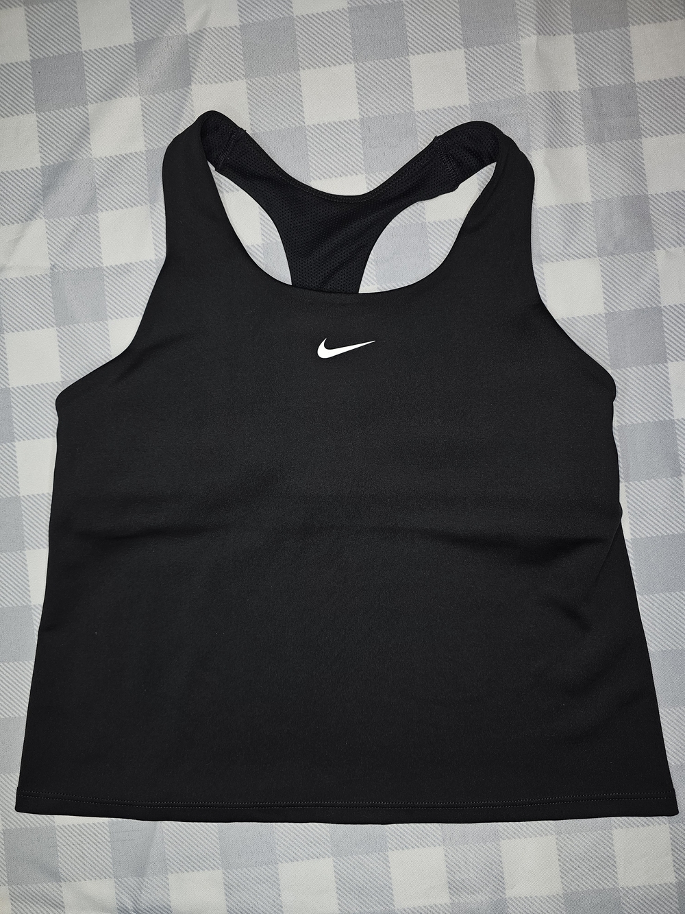 Nike Women's Black Racerback Sports Tank with Built-In Bra